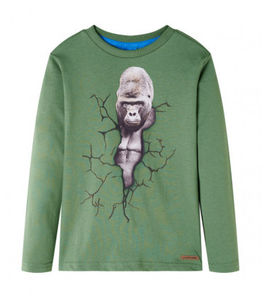Kids' T-shirt with Long Sleeves Light Khaki 128