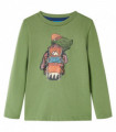 Kids' T-shirt with Long Sleeves Light Khaki 140