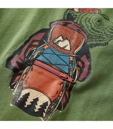 Kids' T-shirt with Long Sleeves Light Khaki 92