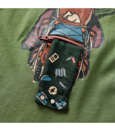 Kids' T-shirt with Long Sleeves Light Khaki 92