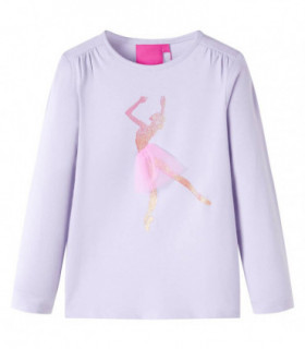 Kids' T-shirt with Long Sleeves Light Lilac 116