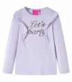 Kids' T-shirt with Long Sleeves Light Lilac 92