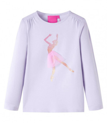 Kids' T-shirt with Long Sleeves Light Lilac 92