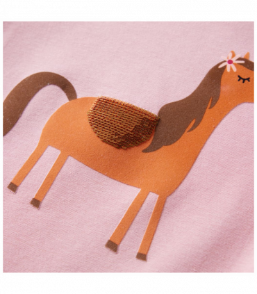 Kids' T-shirt with Long Sleeves Light Pink 104