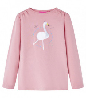 Kids' T-shirt with Long Sleeves Light Pink 116