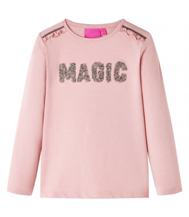 Kids' T-shirt with Long Sleeves Light Pink 116