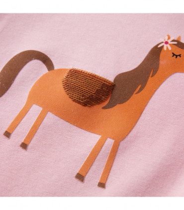 Kids' T-shirt with Long Sleeves Light Pink 128