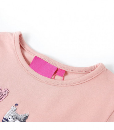 Kids' T-shirt with Long Sleeves Light Pink 128