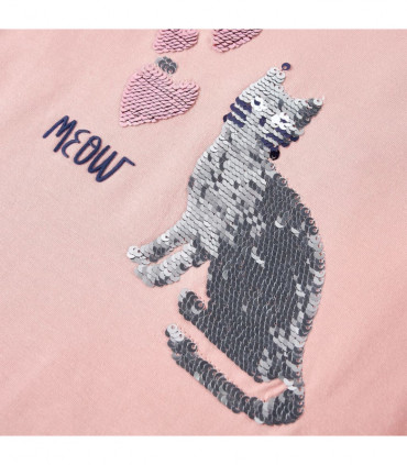 Kids' T-shirt with Long Sleeves Light Pink 128