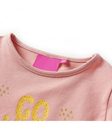 Kids' T-shirt with Long Sleeves Light Pink 140