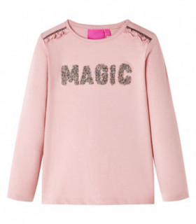 Kids' T-shirt with Long Sleeves Light Pink 140