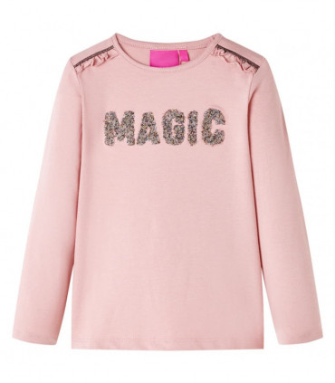 Kids' T-shirt with Long Sleeves Light Pink 140