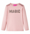 Kids' T-shirt with Long Sleeves Light Pink 140