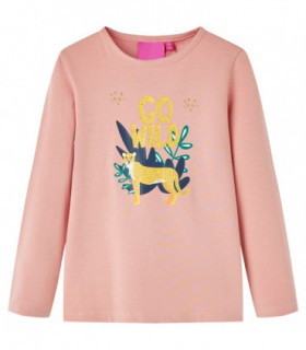 Kids' T-shirt with Long Sleeves Light Pink 92