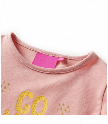 Kids' T-shirt with Long Sleeves Light Pink 92