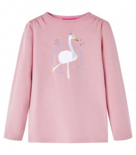Kids' T-shirt with Long Sleeves Light Pink 92