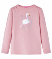 Kids' T-shirt with Long Sleeves Light Pink 92