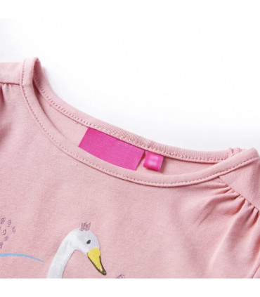 Kids' T-shirt with Long Sleeves Light Pink 92