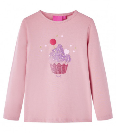 Kids' T-shirt with Long Sleeves Light Pink 92
