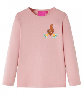Kids' T-shirt with Long Sleeves Light Pink 92