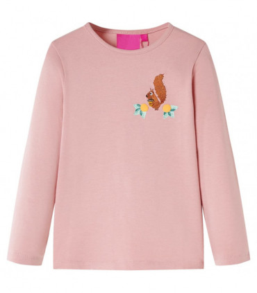 Kids' T-shirt with Long Sleeves Light Pink 92