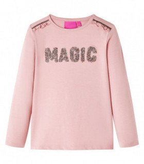 Kids' T-shirt with Long Sleeves Light Pink 92