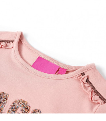 Kids' T-shirt with Long Sleeves Light Pink 92
