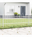 vidaXL Garden Fence White 5.1 x 0.6 m Powder-coated steel