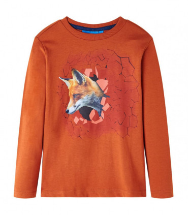 Kids' T-shirt with Long Sleeves Light Rust 116
