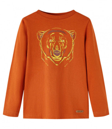 Kids' T-shirt with Long Sleeves Light Rust 92