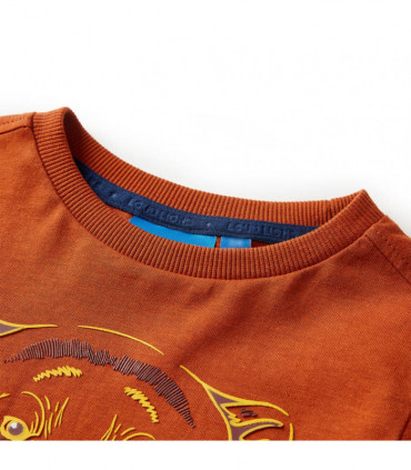 Kids' T-shirt with Long Sleeves Light Rust 92