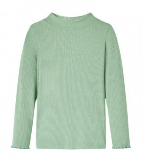 Kids' T-shirt with Long Sleeves Mock Turtleneck Dark Mint 104