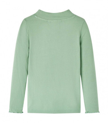 Kids' T-shirt with Long Sleeves Mock Turtleneck Dark Mint 104