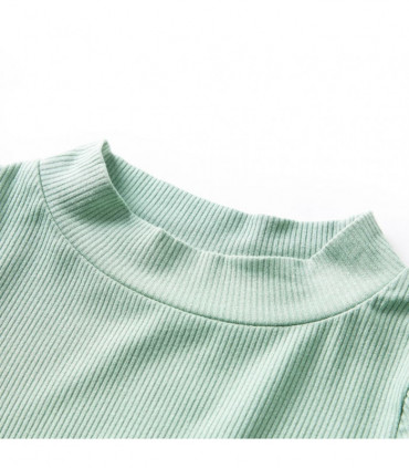 Kids' T-shirt with Long Sleeves Mock Turtleneck Dark Mint 104