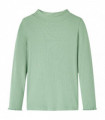 Kids' T-shirt with Long Sleeves Mock Turtleneck Dark Mint 116