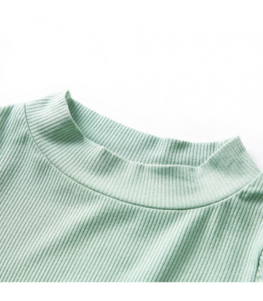 Kids' T-shirt with Long Sleeves Mock Turtleneck Dark Mint 116