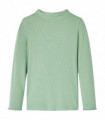 Kids' T-shirt with Long Sleeves Mock Turtleneck Dark Mint 140