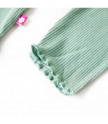 Kids' T-shirt with Long Sleeves Mock Turtleneck Dark Mint 140