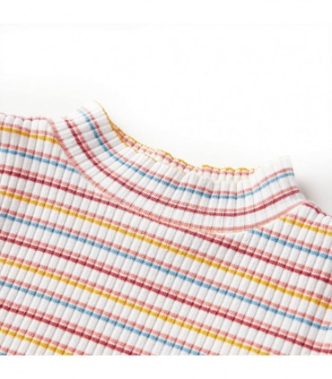 Kids' T-shirt with Long Sleeves Mock Turtleneck Ecru 104