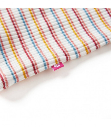 Kids' T-shirt with Long Sleeves Mock Turtleneck Ecru 104