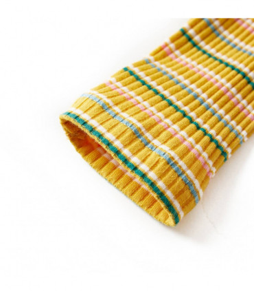 Kids' T-shirt with Long Sleeves Mock Turtleneck Ochre 104