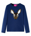 Kids' T-shirt with Long Sleeves Navy 116