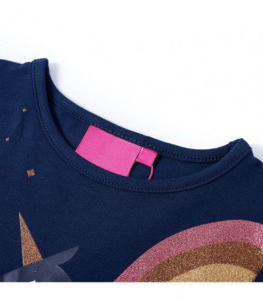 Kids' T-shirt with Long Sleeves Navy 116