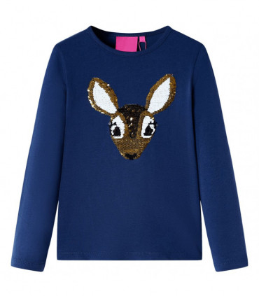 Kids' T-shirt with Long Sleeves Navy 128