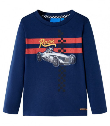 Kids' T-shirt with Long Sleeves Navy 128