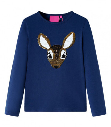 Kids' T-shirt with Long Sleeves Navy 92