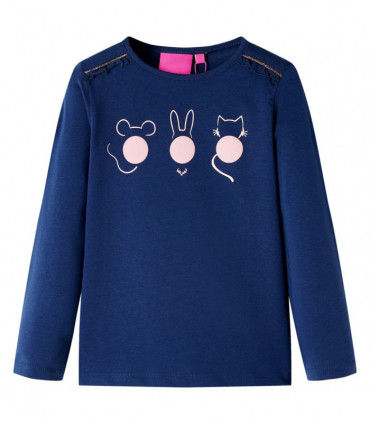 Kids' T-shirt with Long Sleeves Navy 92