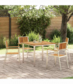 vidaXL Garden Dining Set 5 pcs Brown Solid acacia wood