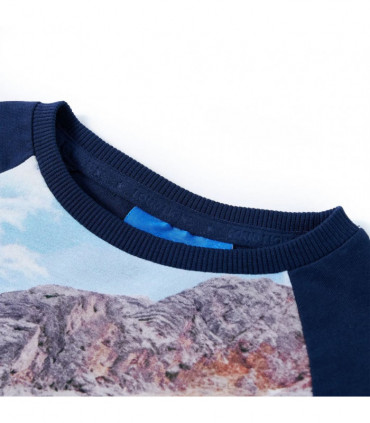 Kids' T-shirt with Long Sleeves Navy 92
