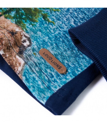 Kids' T-shirt with Long Sleeves Navy 92